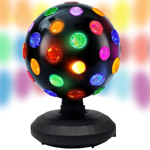 ZeiLaBang Kakadi Rotierende Discokugel,Discokugel,Spinning Discokugel,Discolicht Partylicht,360° drehende discokugel mit mehrfarbigen LED,für Partys, Beleuchtung, Halloween,Weihnachten LED-Lichtern