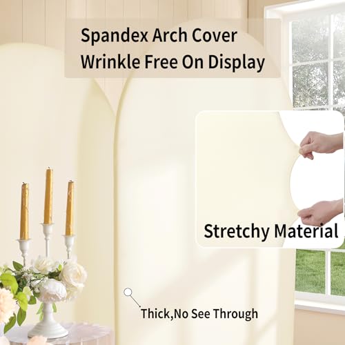 Set 2 Cubiertas Madera Beige Arco 7.2ft y 6.6ft miniatura 2
