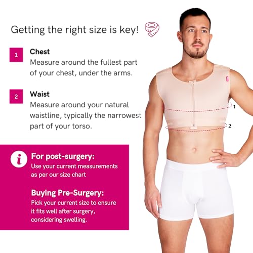 LIPOELASTIC MTmS Comfort - Gynecomastia Compression Vest for Men, Daily Use3