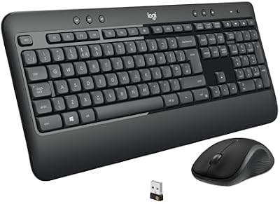 Logitech MK540 Advanced Combo Teclado y Ratón Inalámbrico para Windows, Receptor USB unificador de 2,4 GHz, Botones Multimedia, Batería de 3 años de duración, PC, Portátil, QWERTY Español - Negro