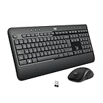 Logitech MK540 Advanced Wireless Keyboard and Mouse Combo for Windows, 2.4 GHz Unifying USB-Receiver, Multimedia Hotkeys, 3 Year Battery Life, for PC, Laptop, QWERTY UK English Layout, Black