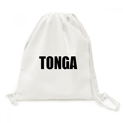 Sac de rangement Tonga Pays Nom en toile noire pour libérer vos mains en déplacement