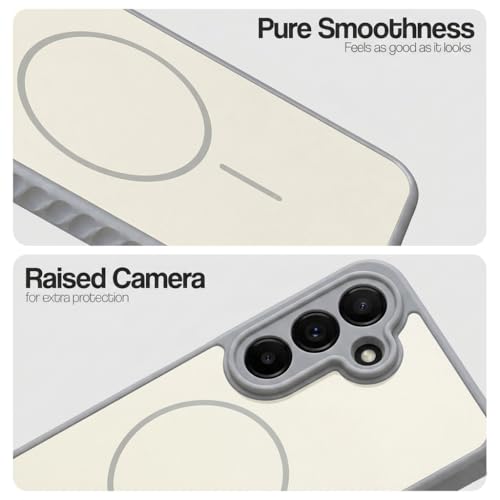 Image of VONZEE Matte Magnetic Case Compatible for Samsung Galaxy A17 Wireless Charging Shockproof Anti-Scratch TPU PC Slim Fit Full Protection Phone Cover for Samsung Galaxy A17-GREY