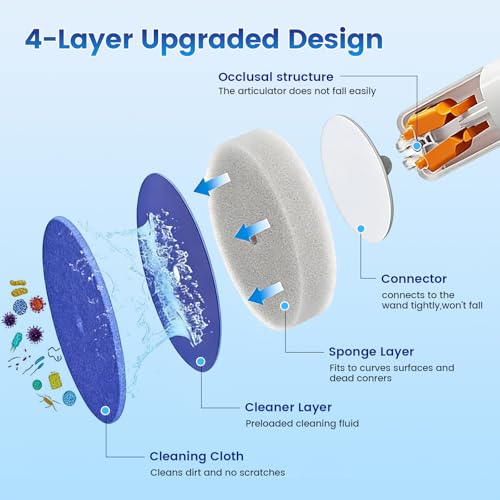 Image of 2 Pack Disposable Toilet Brush with 48 Refills, Toilet Bowl Cleaning System | Toilet Bowl Cleaner, Wall Mounted Toilet Bowl Brush and Holder Set for Deep Cleaning and Hygienic Bathroom Maintenance