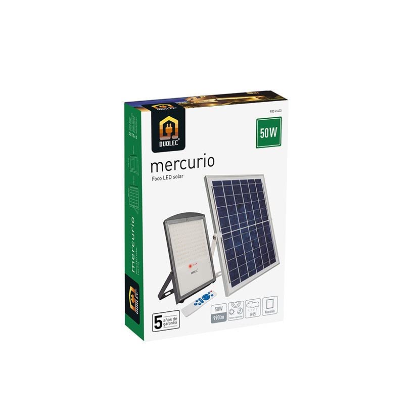 DUOLEC Proyector Solar led Mercurio 100w ip65