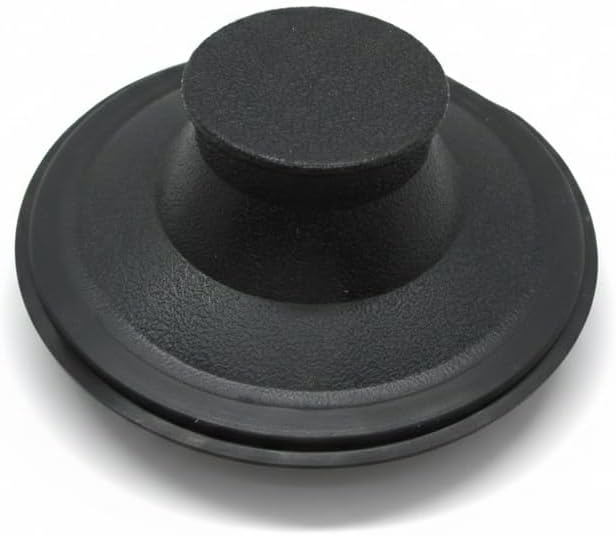 Gadgetime USA Universal Black Rubber Sink Drain Stopper with Easy Pull Knob – Water-Tight Seal, Fits Most Sink Drains