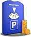 ROBBX® Parkscheibe mit Eiskratzer für Auto und Motorrad | Parkuhr inkl. Reifenprofilmesser und Einkaufswagenchip | Parkscheiben | Parking Disc