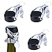 Tappo Vino Spumante 4 Pezzi Tappo per Champagne in Acciaio Inox Champagne Tappo con Un Built in Pompa a Pressione Dimensioni Utilizzato per sigillare Vino Spumante Champagne(Nero)