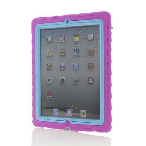 Gumdrop Cases Drop Tech Color Case for the iPad 2,3,4- Purple /Light Blue (CUST-DTPD3-PUR_FRM-PD3-LTBLU)
