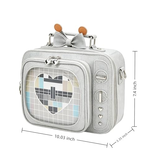 Image of TV Ita Shoulder Bag Women Clear Window Anime Pins Display | Ita Backpack,Fun pins display bag,