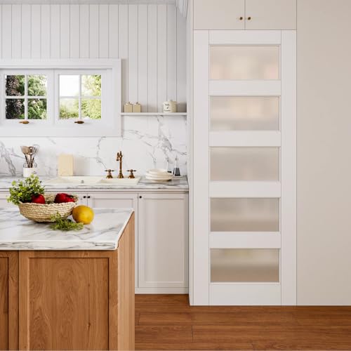 White Frosted Glass and Solid Manufacture Wood Standard Doors,24\'\'x 80\'\'