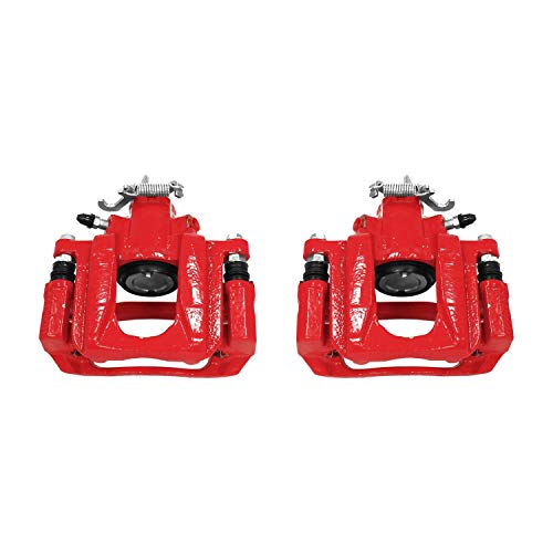 PowerStop Rear Red Powder Coated Brake Caliper Pair for Chrysler Town & Country 2008-16 |Dodge Grand Caravan 2008-16 |Ram C/V 2012-15 - High-Temp Brake Caliper Upgrade, S5080 by PowerStop - Used condition - US$213.08