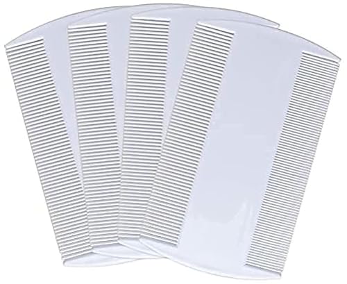 S & S PRODUCTS Lice & Nits Comb Nit Combs Headlice Double Sided Dectection for Kids Pets and Adults 4 x White Colour