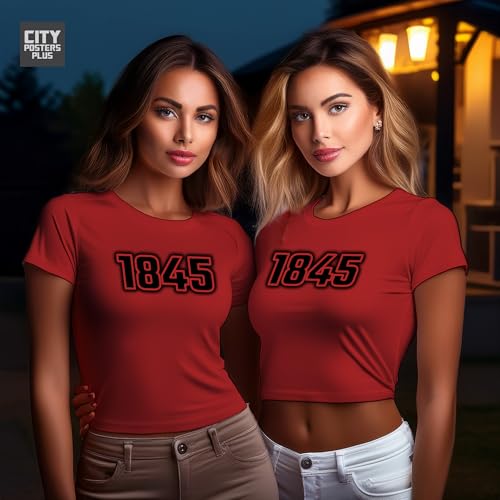 Crop top femme 1845 rouge idéal pour vos sorties d'été