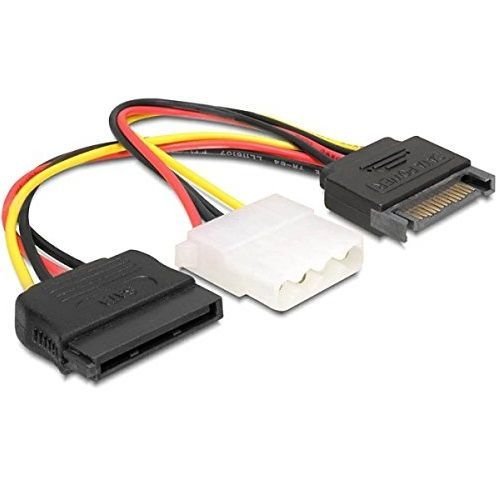 Câble Adaptateur Molex Vers SATA - 15cm, 18 AWG, Pour Alimentation HDD/SSD