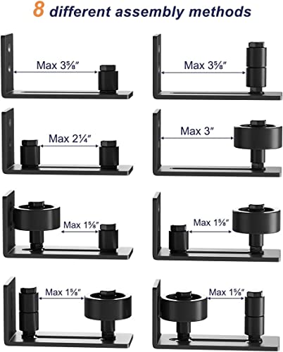Gj Sliding Barn Door Hardware Set - 6.6 Ft I Type Kit With 5 Tracks, Handle, And Roller - Durable, Versatile, And Easy To Install For Indoor And Outdoor Spaces #TOP5
