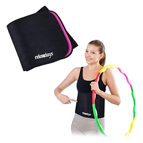 Relaxdays Bauchweggürtel Hula Hoop, 110cm, Neopren, Fitnessgürtel Damen Cover