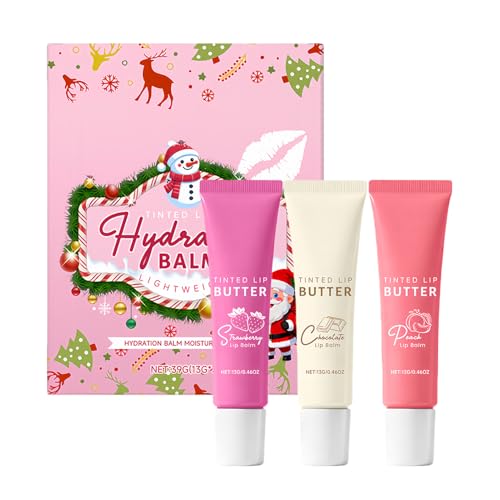 Tinted Lip Balm, Hydrating Lips Care, Non Sticky Long Lasting, Soft Smooth Comfort, Colorful Nourishing Function, Lip Balm for Women Girls Beauty Summer Travel Christmas Birthday