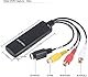 GLER USB 2.0 Video Audio Konverter, VHS zu Digitalisieren Video Adapter, Support NTSC, PAL, SECAM, USB 2.0 Converter VHS Capture für Windows 2000, XP/Vista/VHS/VCR/DVD