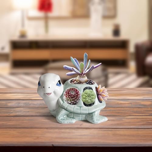 Figurine de en pot de fleurs au design creux : déco légère pour étagère - 6
