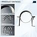 Hyuetrsa 2 Pcs 6 Inch B Vent Wall Strap Pipe Bracket Clamp Chimney Adjustable Wall Strap Round Gas Vent Pipe Strap, Silver