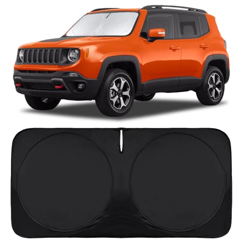INSAUTO for Jeep Patriot Windshield Sun Shade for Jeep Renegade SUV 2015-2024 2025, Front Foldable...