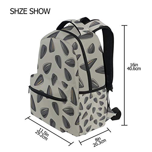 ColourLife Mochila escolar, desenho, sementes de girassol, bolsa para notebook, para homens, mulhere