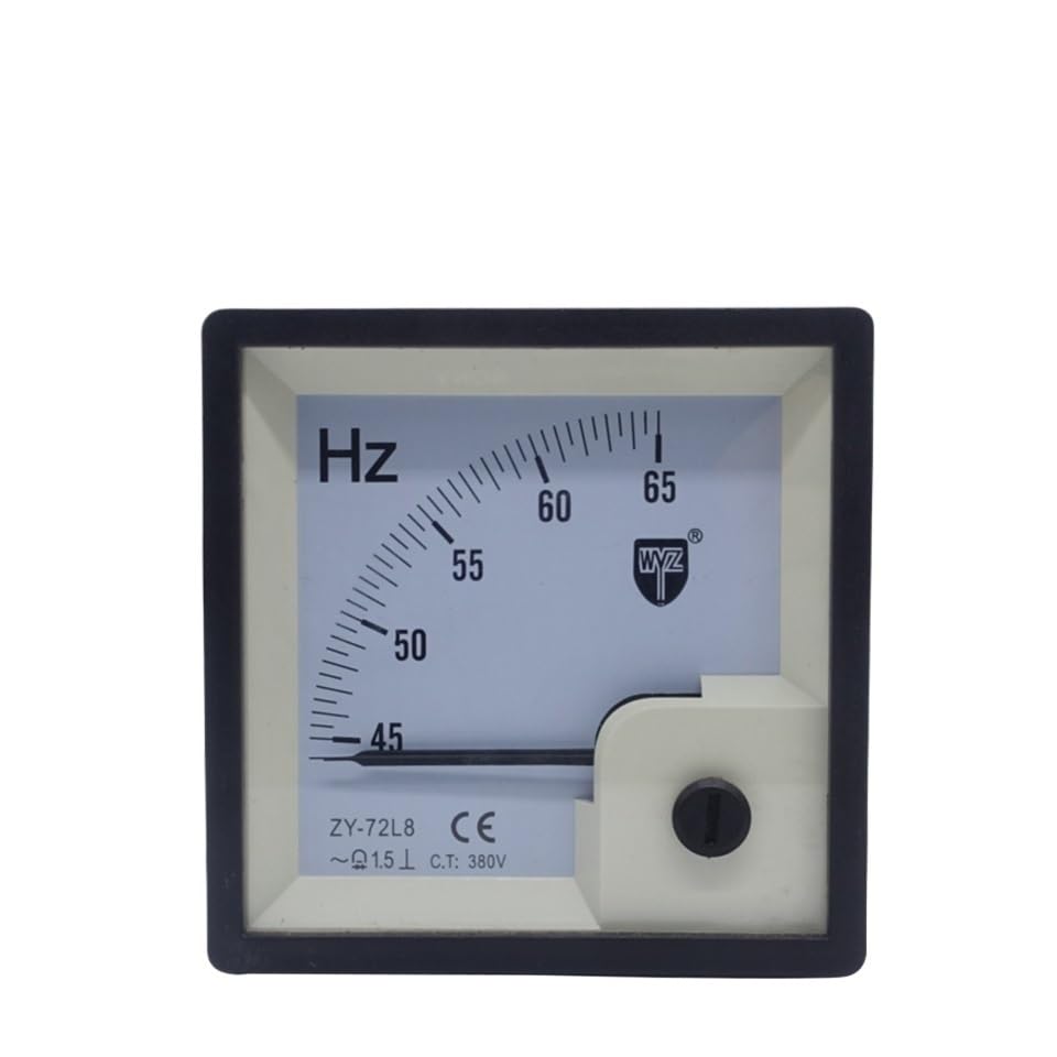 7L2 AC 100V 220V 380V Analog Panel Frequency Meter Tester Gauge Indicator 45-65 Hz - 72 * 72mm