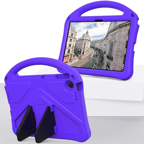 Coque violette Lenovo Tab TB-311 anti-casse pour enfants avec sangle