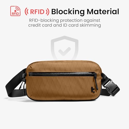 Image of tomtoc 3.5L X-Pac Sling Bag with RFID Blocking, Crossbody Bag Minimalist Chest Shoulder Pack for Men /Women, Water-resistant Lightweight Casual Funny Pack for Travel /Daily Commute