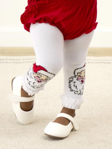 Image of RuffleButts Baby Girls Patterned Footless Ruffled Tights - Ruffle Tights | For Female Infants And Toddlers, Everyday Wear, Special Occasion Outfits, Layering Essential