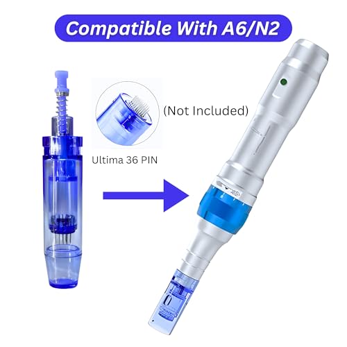 Image of Kostech dr Derma Pen Ultima A6 36 Pins Cartridges Needle - Healthy Care Derma Pen Ultima A6 Electric Micro Needle Pen Bayonet Replacement Parts 0.25 mm - (Pack of 25)
