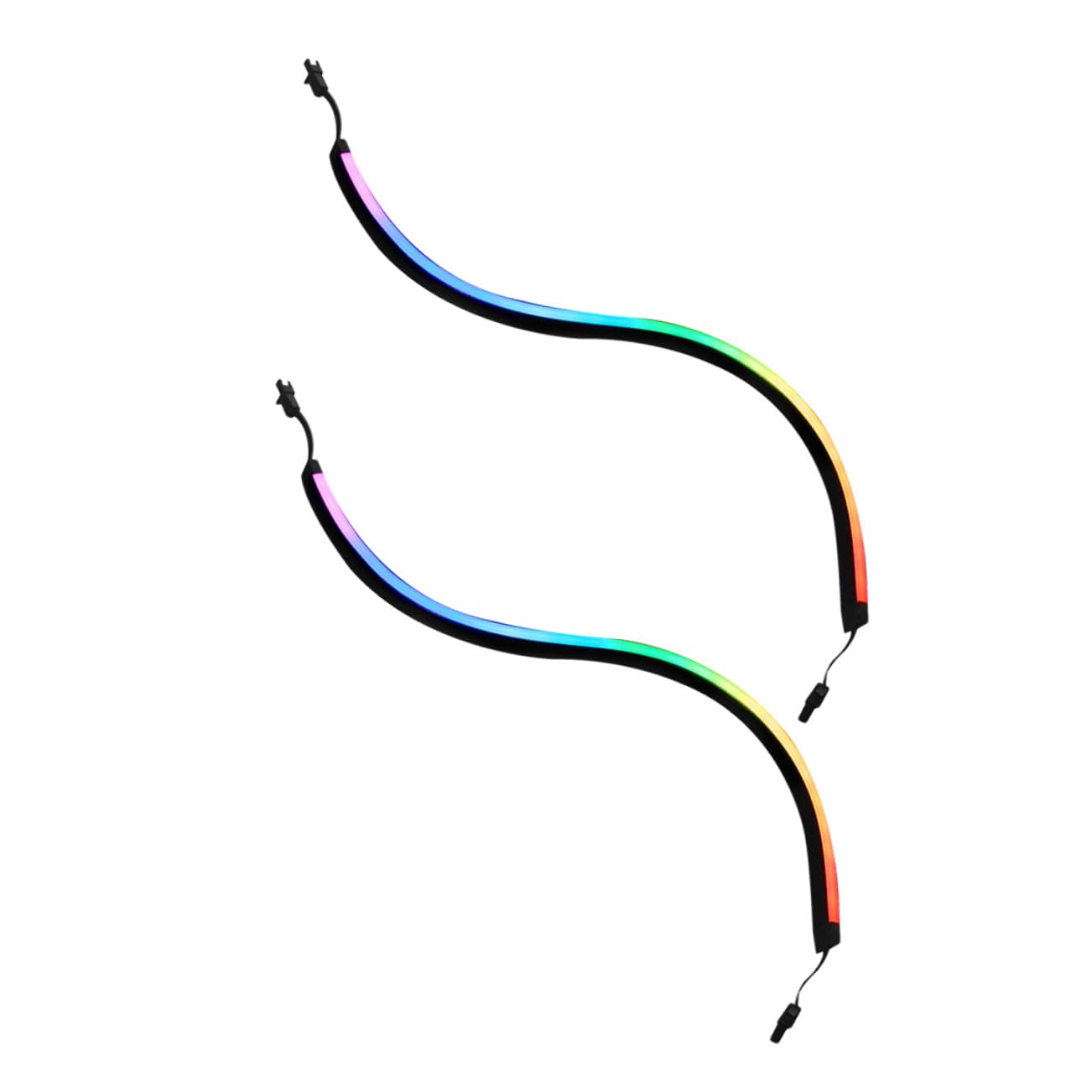 BESTonZON 2pièces Barre Lumineuse Rgb Argb Pour Boîtier Pc De Éclairage Décoratif Personnalisable Pour Ordinateur Facile à Installer Avec Autocollants Adhésifs