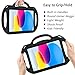LTROP Kids Case for iPad 11th Generation (A16) 2025 / 10th Generation(10.9 Inch, 2022) with Shoulder Strap, Durable Light Weight Handle Stand Child-Proof Bumper Case for iPad 11th/10th Gen, Black
