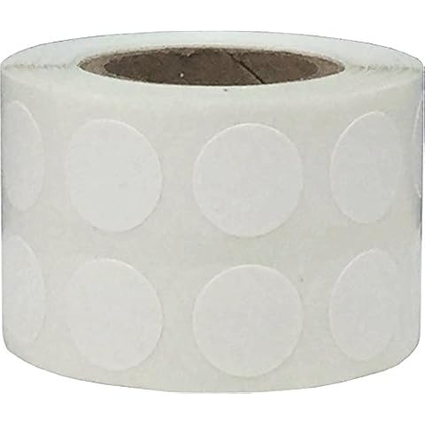 White Color Coding Dot Stickers 12.7 mm 0.5 Inch Round 1000 Count Cover