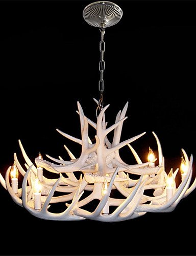 Illuminazione jiaily vintage lampadario di corna di illuminazione attrezzatura industriale Paese 8-luci adatta per soggiorno sala da pranzo Facile installazione, 220-240V
