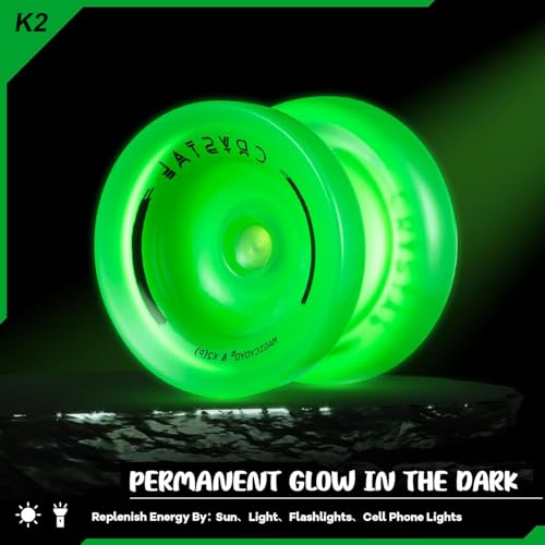 Image of MAGICYOYO Metal yoyo + Plastic Yoyo ( N11 Blue Splash + K2 Glow Green)