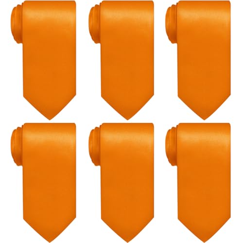 Image of Syhood 6 /12 /24 Pcs Men Ties Set Solid Satin Pure Color Business Formal Necktie Tie 57 inch for Men Occasion Wedding