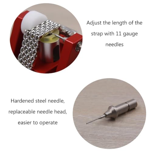 Kit profesional de herramientas para quitar eslabones de relojes, agujas de acero endurecido para ajustes precisos, esencial para el mantenimiento y reparación de relojes