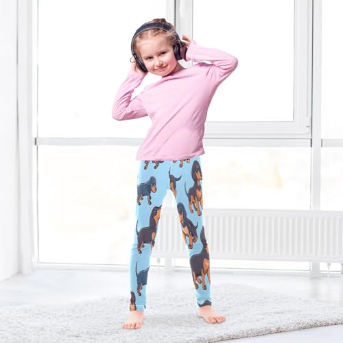 Bolaz Toddler Girls Leggings Printed Yoga Pants Leggings Dachshund Seamless for Kids4