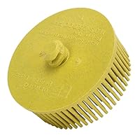 Yctze 2-Zoll-Borstenscheibe, Körnung, Schleifborstenschaft, an der Borstenscheibe, 2-Zoll-Borstenscheibe, Roloc-Borstenscheibe, 80er-Körnung, Borstenscheibe für Winkelschleifer, Br (Gelb)