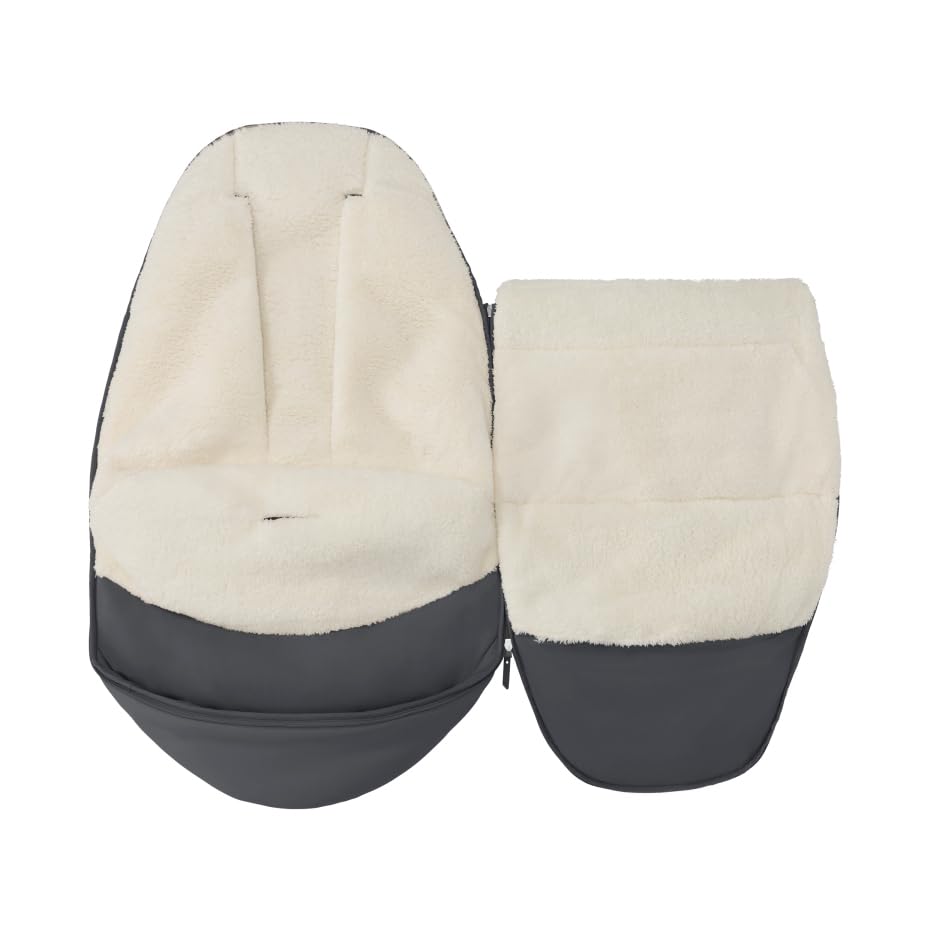 Maxi-Cosi kuschelig weicher 2-in-1 Fußsack, Graphite, geeignet für alle Maxi-Cosi Kinderwagen, auch als Sitzpolster verwendbar, ab der Geburt bis ca. 3,5 Jahre, Eco Care Stoffe