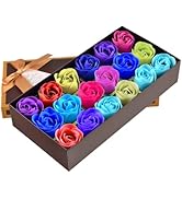 Bath Soap Rose Flower - Rose Petals for Bath, Floral Scented Soap Rose Petals Body Soap in Gift B...