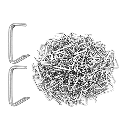 Image of 1000Pcs 3 /4 inch Galvanized Hog Rings Assortment Kit, Professional Hog Rings Installation Kit for Bungee Shock, Cords, Animal Pet Cages