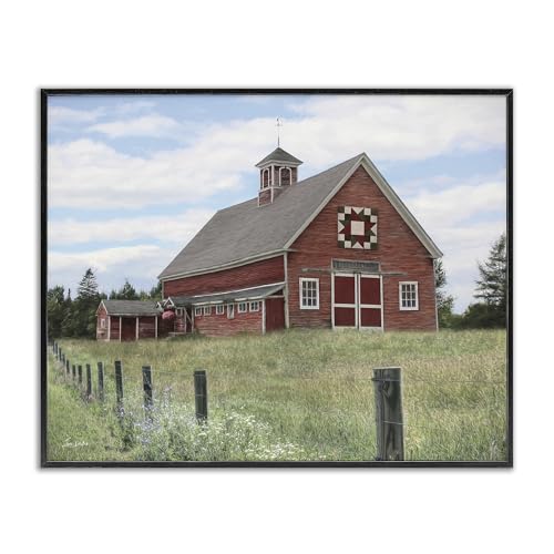 Rustic Barn Fence Posts, 16 x 20 Inch Framed Giclée Print