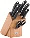 Produktbild ZWILLING Style Messerblock, 8-teilig, Bambusblock, Messer, Wetzstab und Schere aus rostfreiem Spezialstahl/Kunststoff-Griff, Schwarz