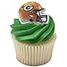 DecoPac NFL Green Bay Packers Helmet Rings, 24 Football Cupcake Decorations, Officially Licensed, Football Rings, Food Safe Cake Toppers – 24 Pack