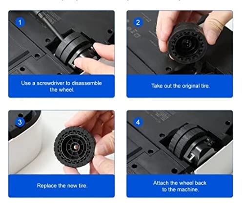 2 Pack Wheels Repair Replacement Parts Compatible for IRobot Braava Jet M6 (6110) (6012) (6112) (6113) Ultimate Robot Mop Maintenance Accessories (2 Pack Wheels) by kvatar - Used condition - Image 4