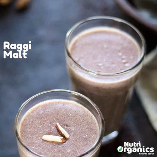 Image of NutriOrganics Unpolished Ragi Flour, 1.5kg |100% Natural | Finger Millet Flour | Nachni Atta | Kelvaragu Flour | Rich in Calcium & Protein