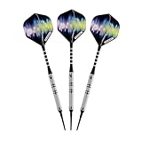 Elkadart Ultra Sonic 80% Tungsten Soft Tip Darts with Storage/Travel Case, 18 Grams, Black